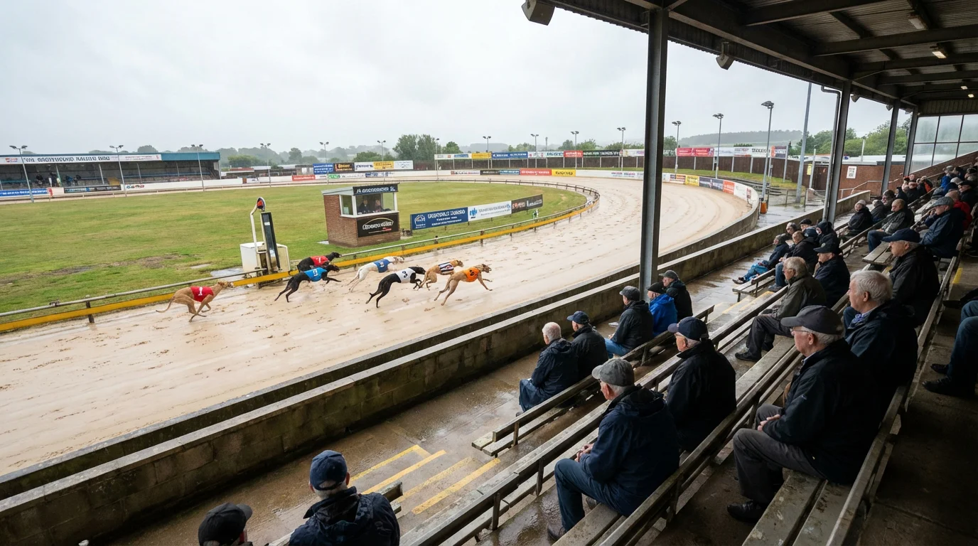 BAGS greyhound racing at a UK stadium during an afternoon meeting